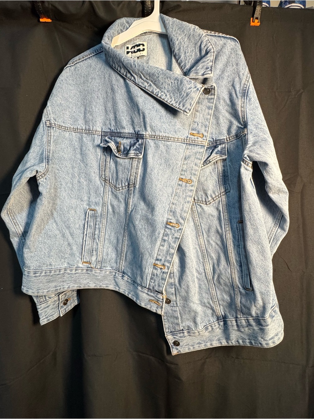 KBB Asymmetrical Jean Jacket NWT